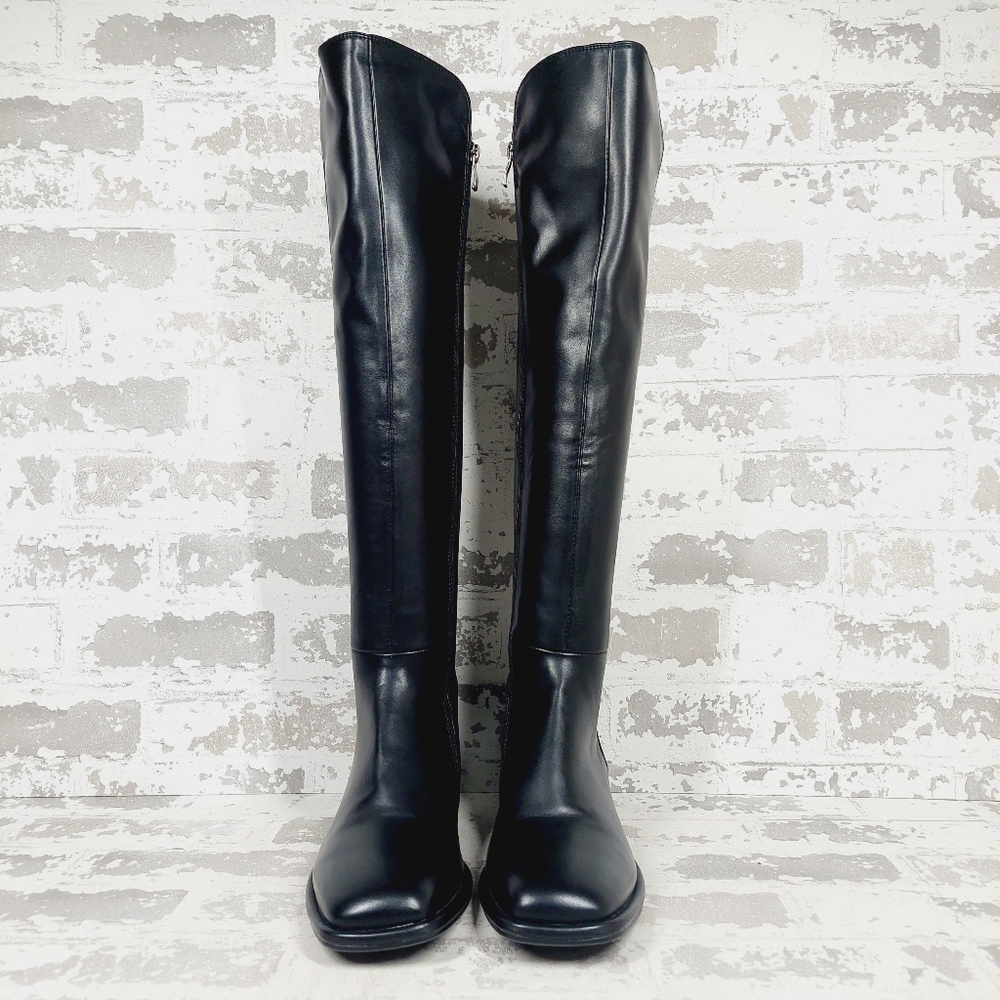 New TORGEIS Women’s Square Toe Black Knee High Boots i174 - Picture 3 of 11